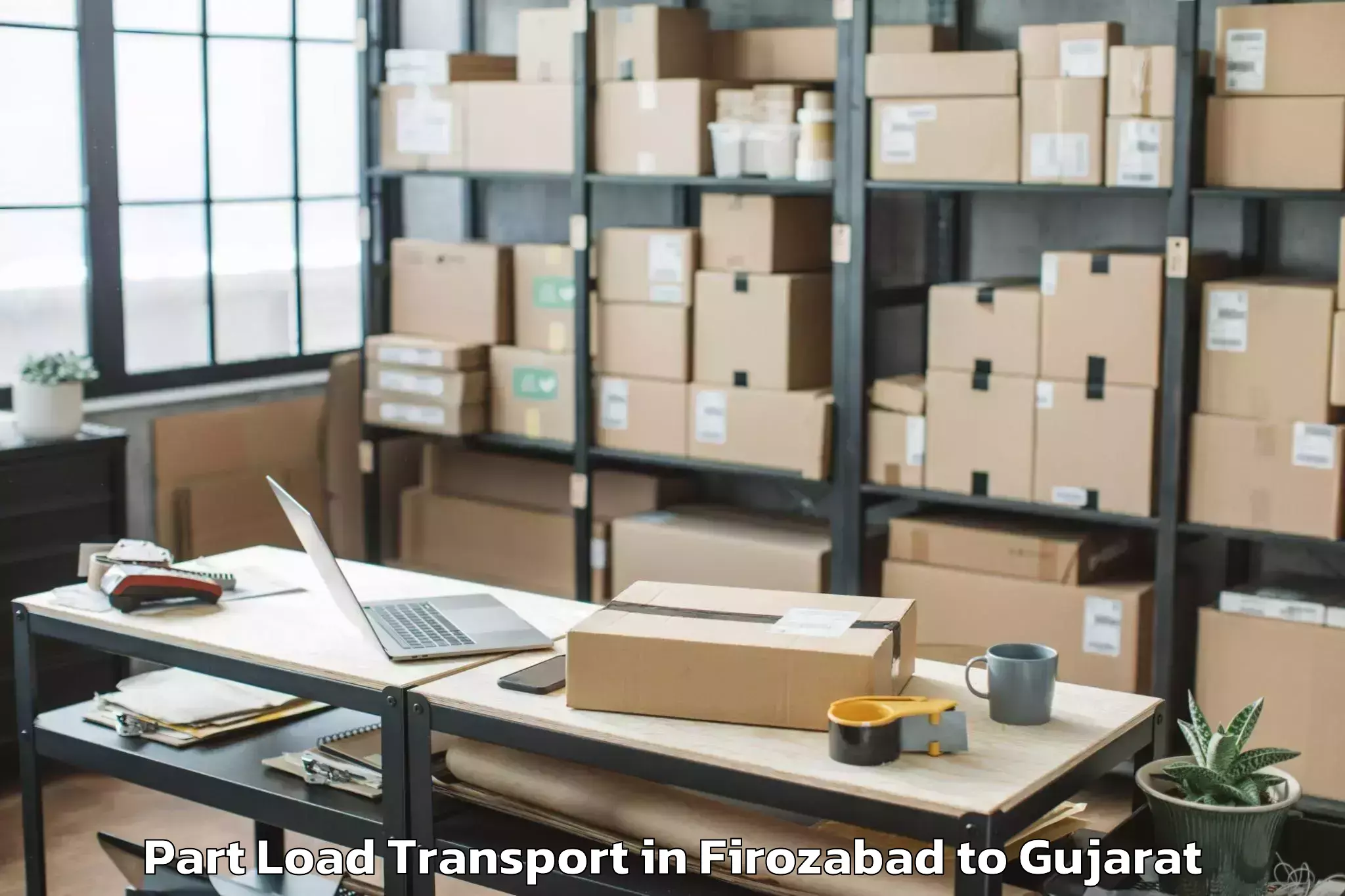 Book Firozabad to Chhota Udepur Part Load Transport Online